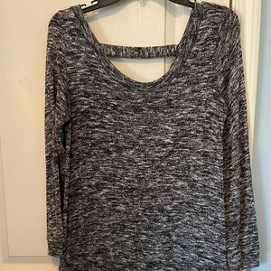 Black, white, and gray sweater